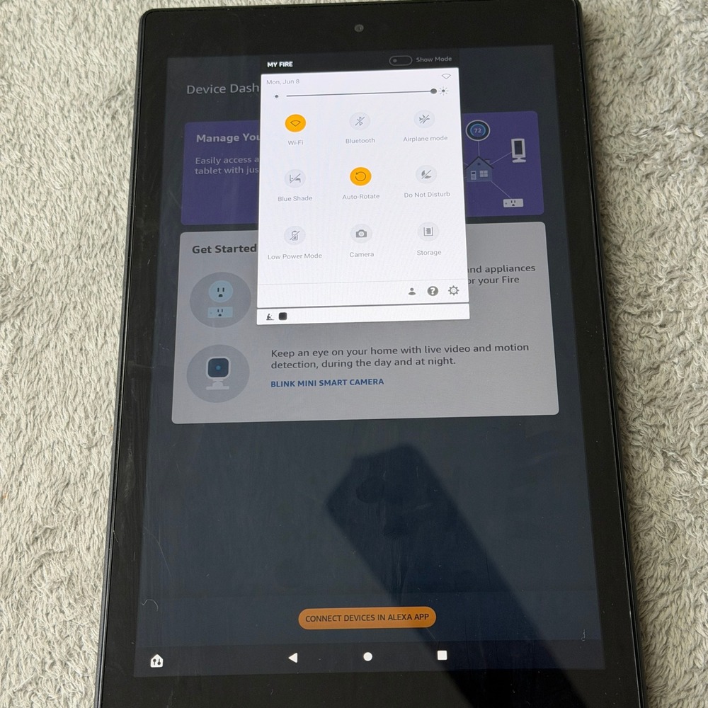 Amazon Fire HD 10 9th Gen 32GB Tablet Black with Blue Kids Proof Case M2V3R5 - Picture 7 of 13